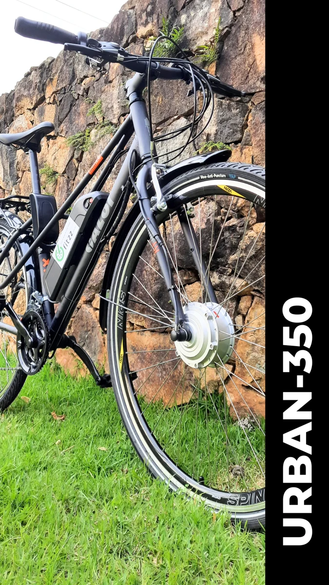 Bicicleta com kit URBAN-350 apresentada na página Fitzz.